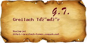 Greilach Tömör névjegykártya